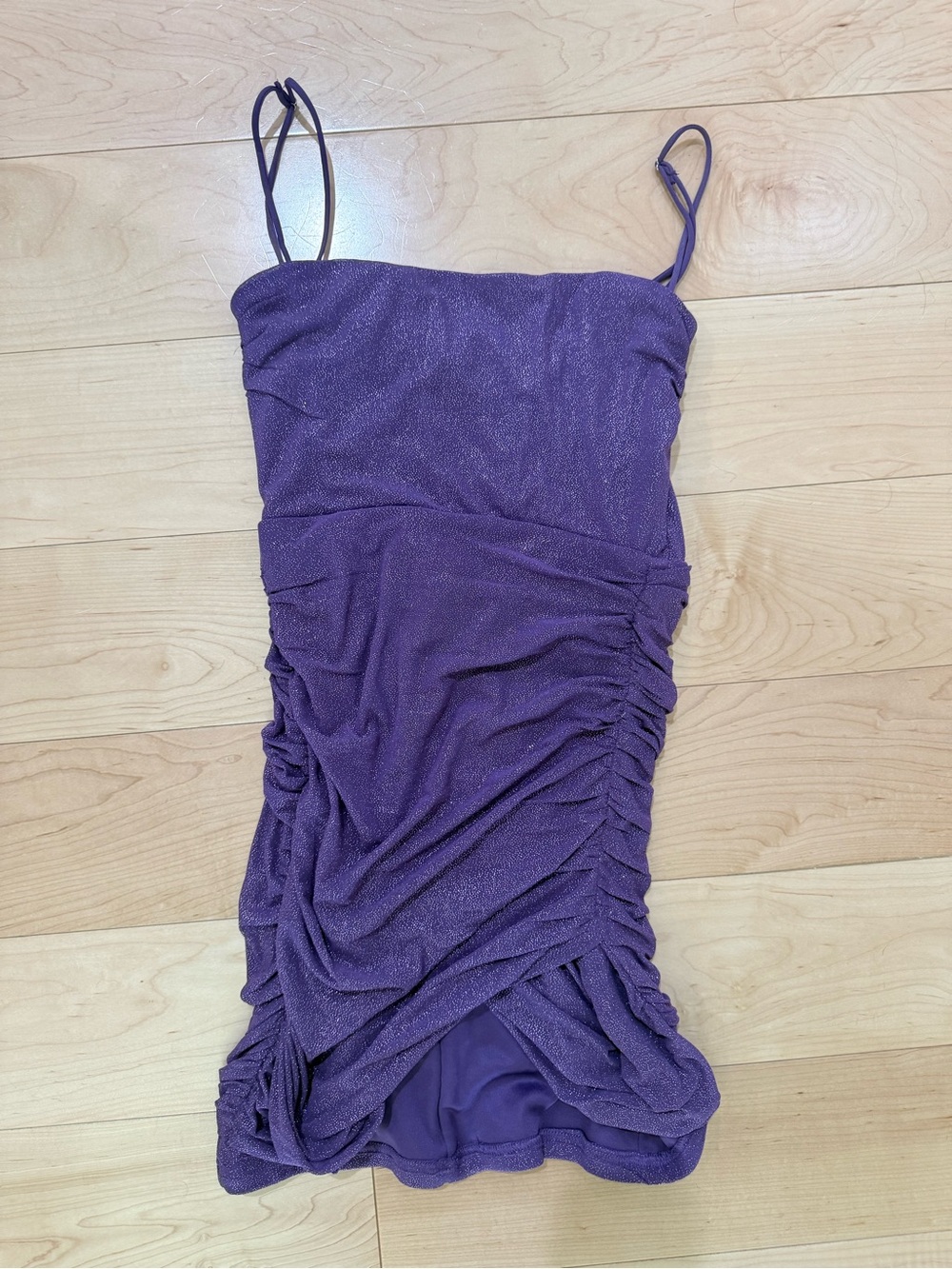 Women's Prom Purple Sparkle Mini Dress